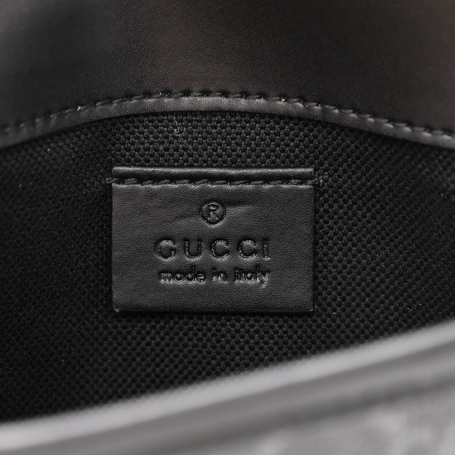 Gucci GG Supreme Monogram Web Slim Belt Bag Black Grey 6 of 10