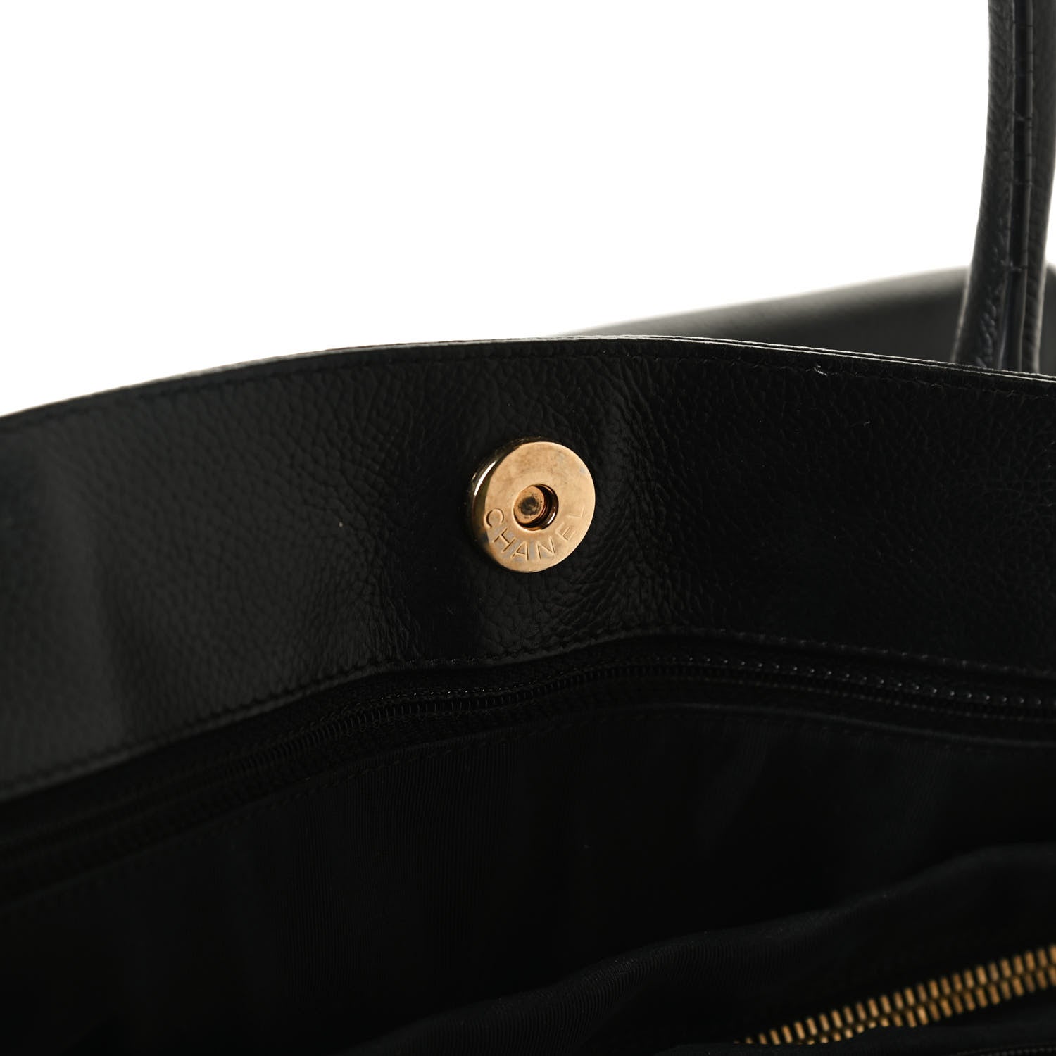 Chanel Calfskin Cerf Shopper Tote Black 7 of 13