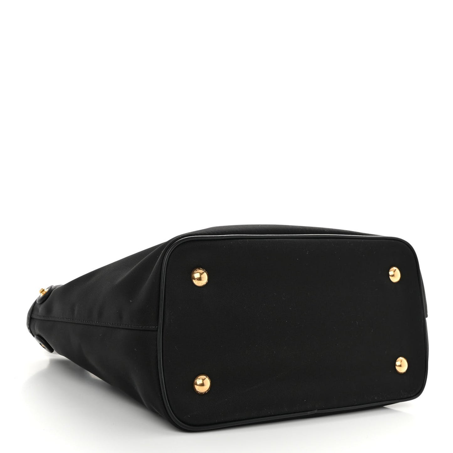 Tessuto Nylon Soft Calf Small Tote Black
