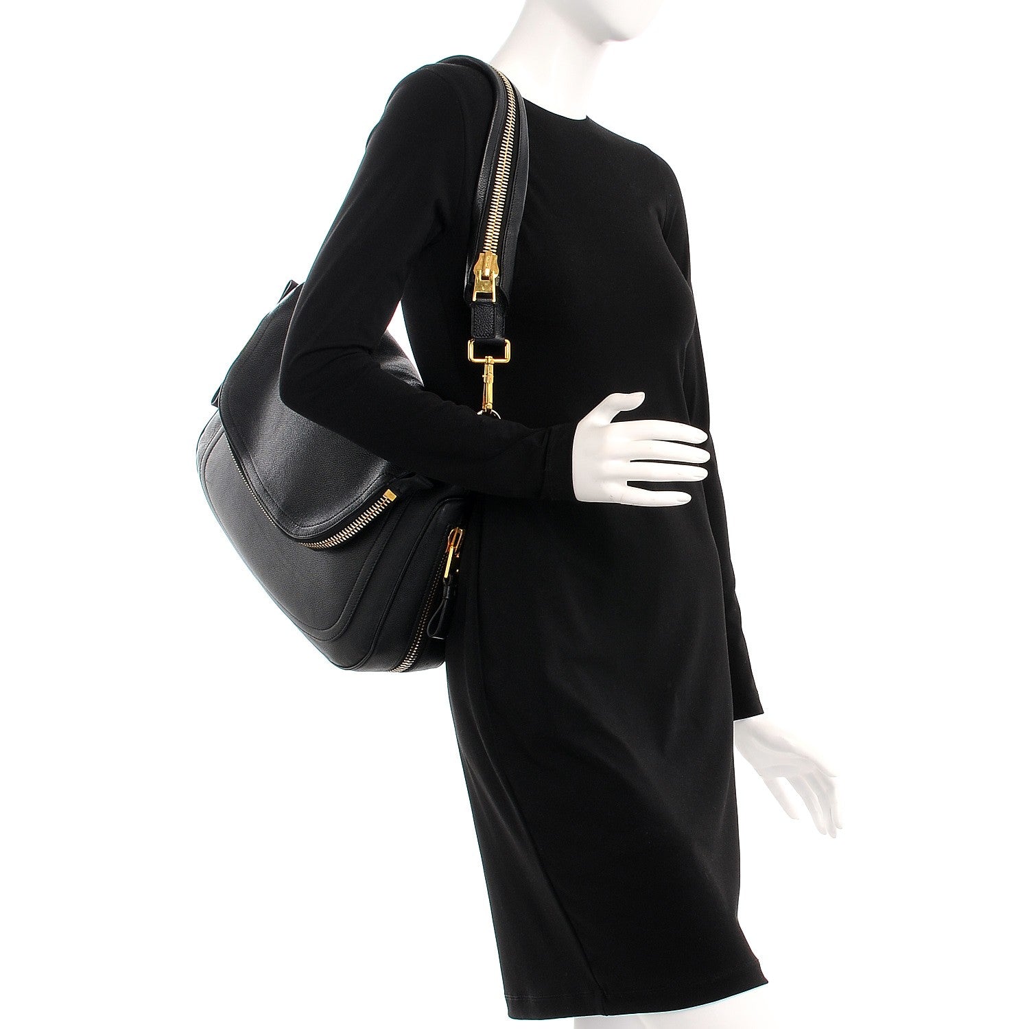 Tom Ford Pebbled Calfskin Large Jennifer Black 2 of 9