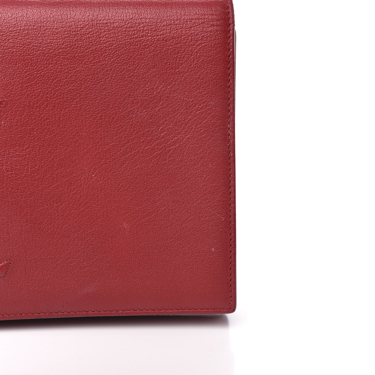 Calfskin Monogram Large Belle De Jour Clutch Red
