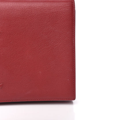 Saint Laurent Calfskin Monogram Large Belle De Jour Clutch Red 10 of 10