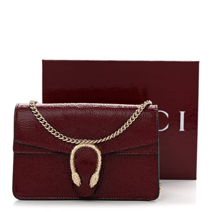 Gucci Crinkled Patent Mini Dionysus Shoulder Bag Rosso Ancora Red 13 of 13