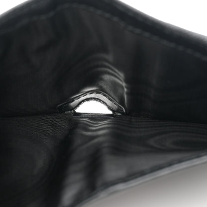 Prada Saffiano Tab Small Triangle Compact Wallet Black 6 of 11