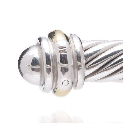 David Yurman Sterling Silver 18K Yellow Gold 4mm Cable Classics Bracelet 4 of 5