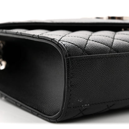 Saint Laurent Grain De Poudre Textured Mixed Matelasse Triquilt Medium Monogram Satchel Black 9 of 11