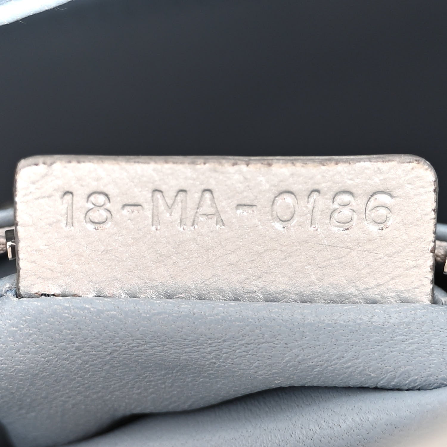 Christian Dior Metallic Grained Calfskin Cannage Small Lucky Badges My Lady Dior Silver 7 of 19