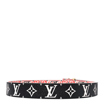 Louis Vuitton Monogram Crafty 30mm Iconic Reversible Belt 90 36 Red Cream Black 2 of 3