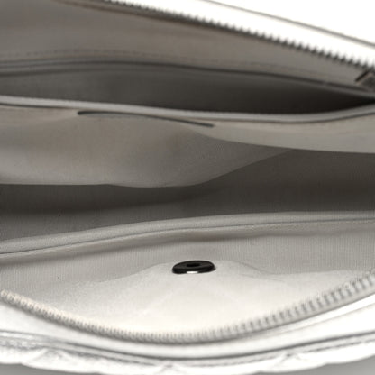 Chanel Metallic Calfskin Quilted Medium Casual Rock Flap Silver 5 of 12