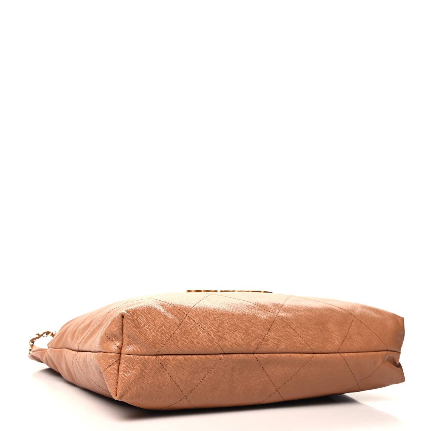 Shiny Caviar Quilted Chanel 22 Brown