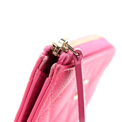 Chanel Caviar Quilted Zipped Key Holder Case Pink 11 of 12