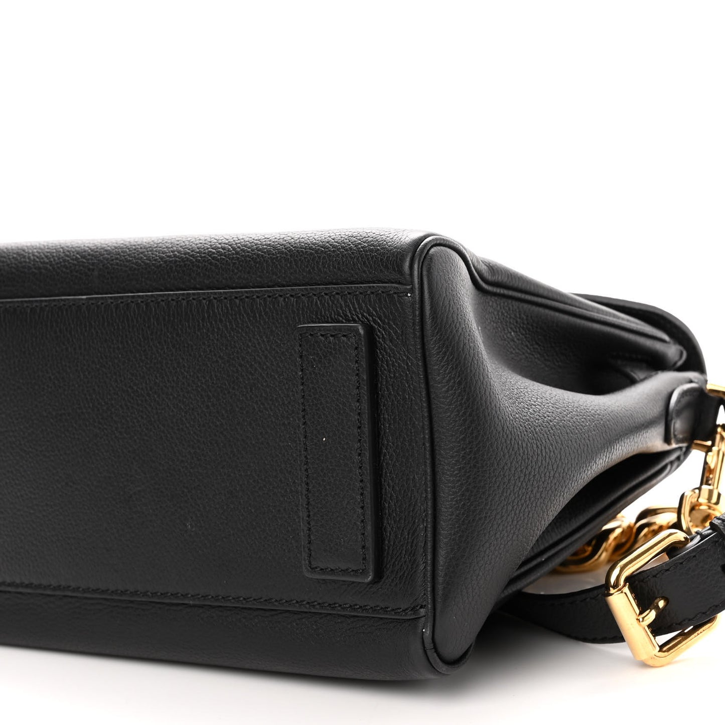 Calfskin Medium La Medusa Top Handle Handbag Black Lilac