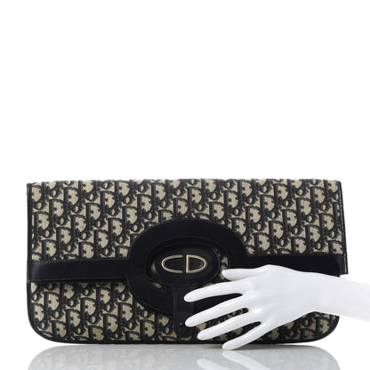 Christian Dior Oblique Fold Over Clutch Blue 2 of 9