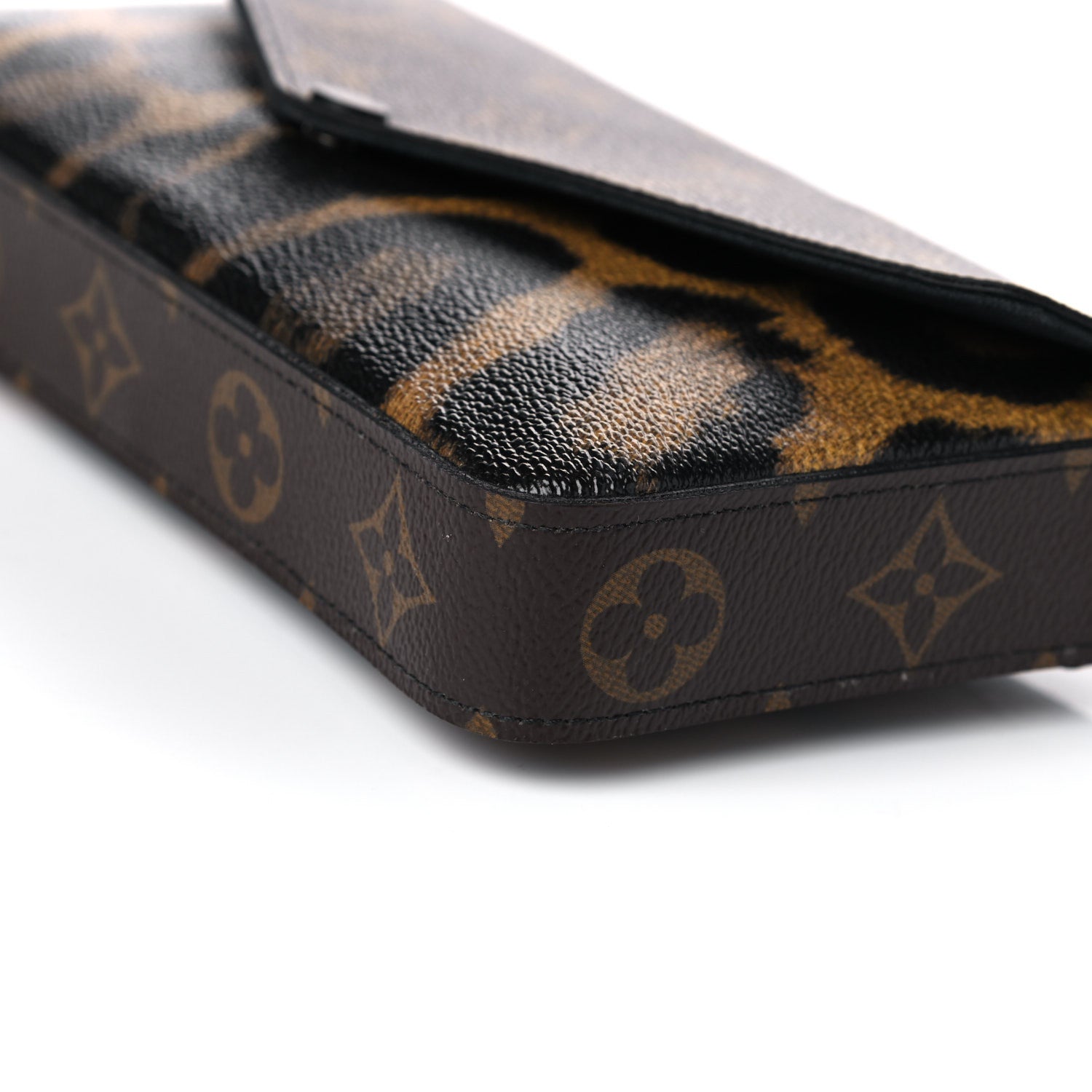 Louis Vuitton Monogram Animal Print Pochette Felicie Chain Wallet 10 of 13