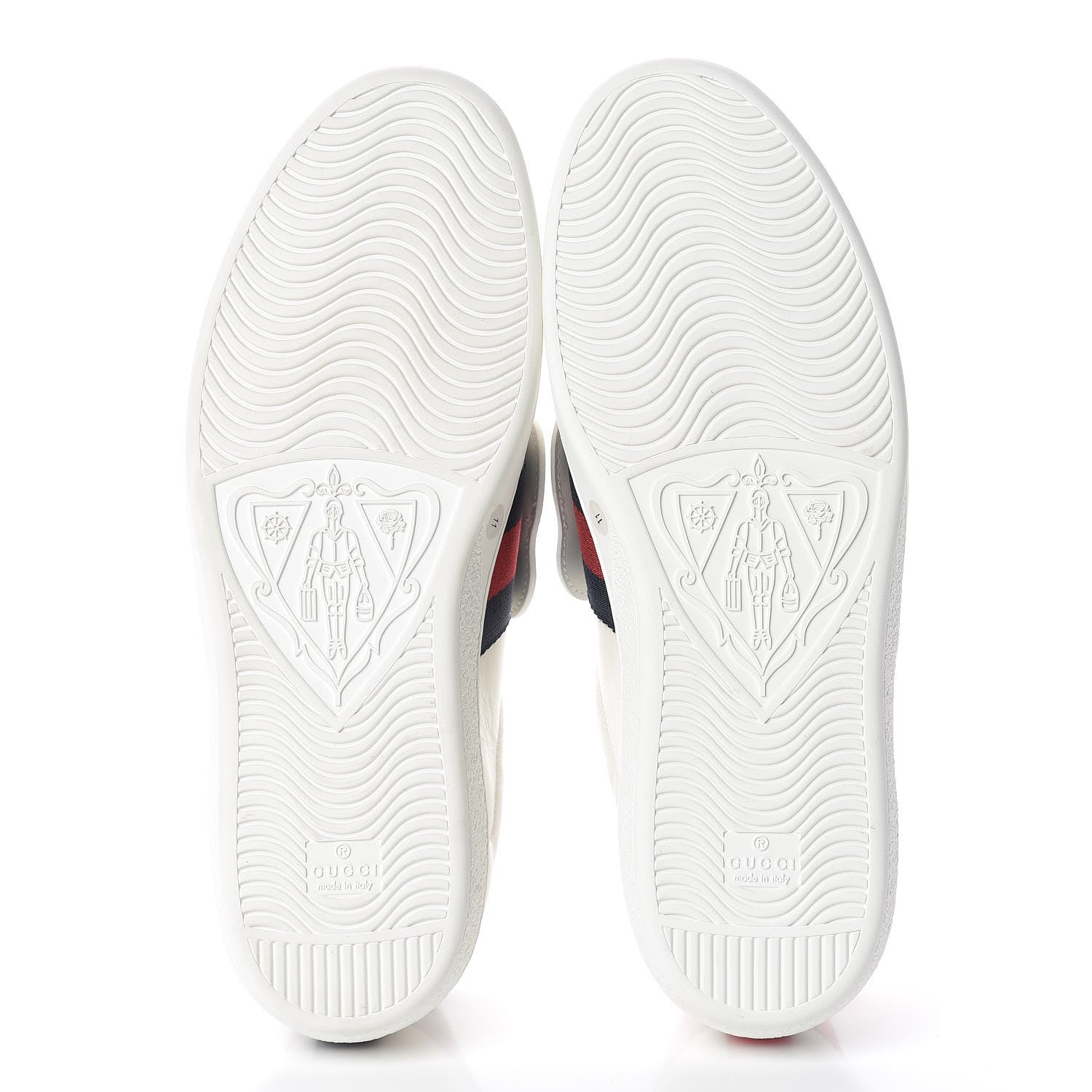 Gucci Calfskin Ayers Web Panther Embroidered Mens Ace Sneakers 11 White 5 of 7