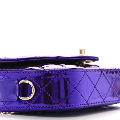 Chanel Mirror Calfskin Metallic Calfskin Quilted Hollywood Boulevard Mini Flap With Star Coin Purse Purple 9 of 10
