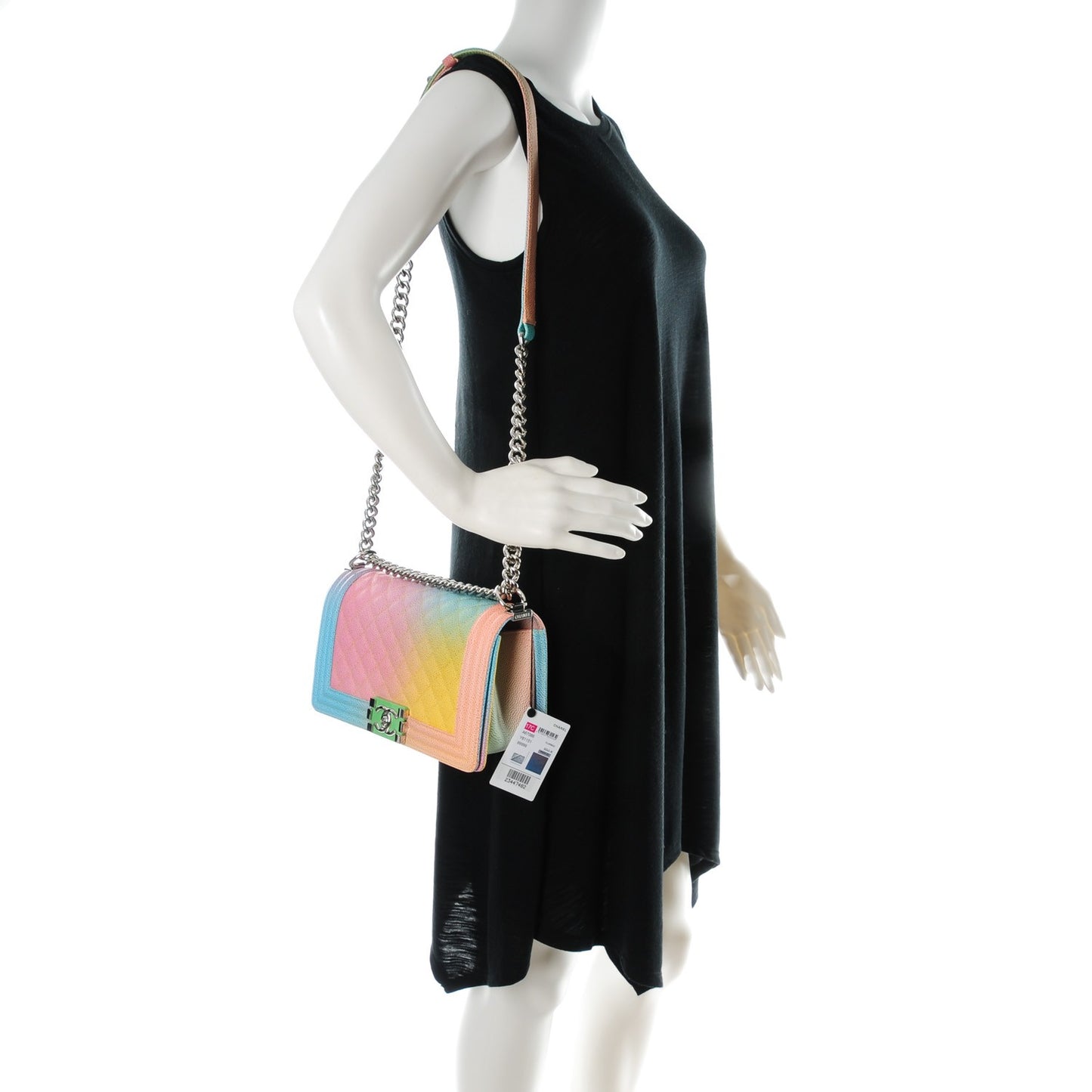 Caviar Quilted Medium Cuba Rainbow Boy Flap Multicolor