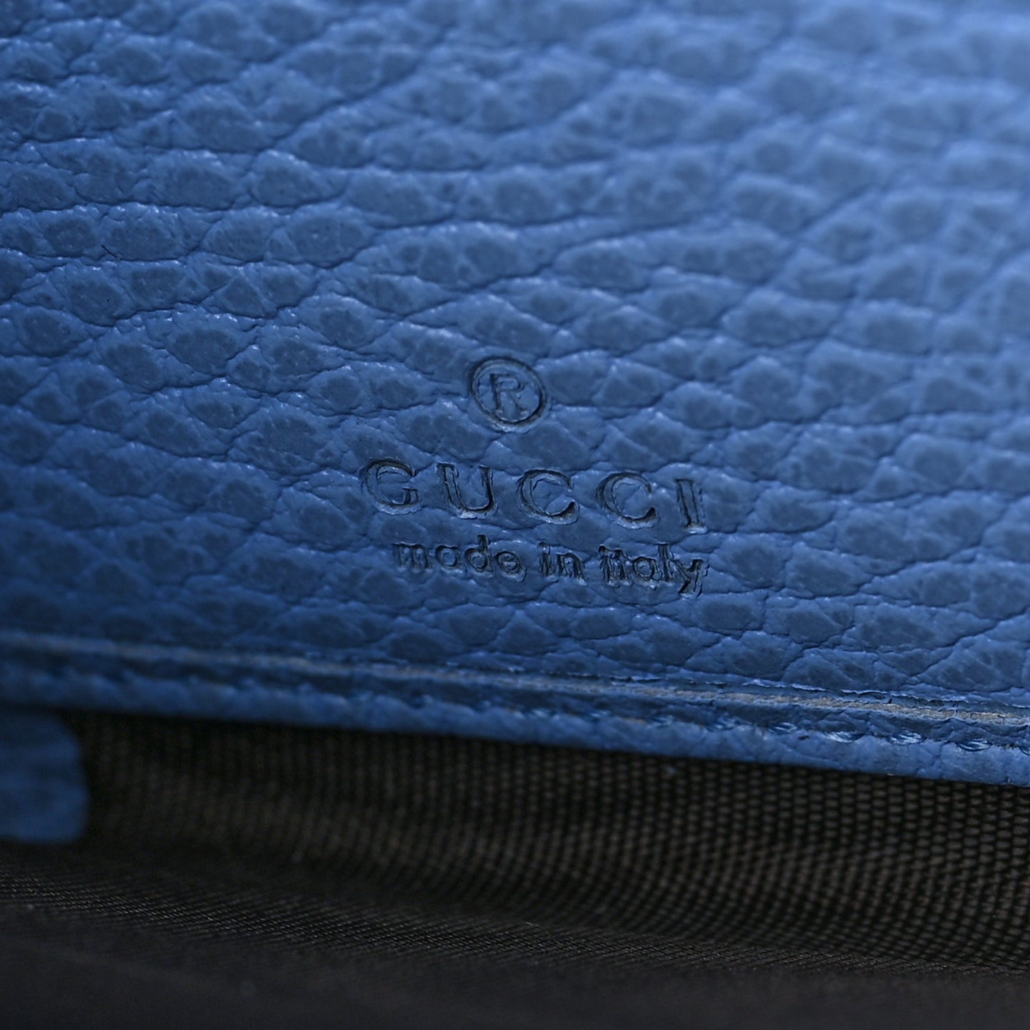 Dollar Calfskin GG Marmont Zip Around Wallet Clear Sky Blue