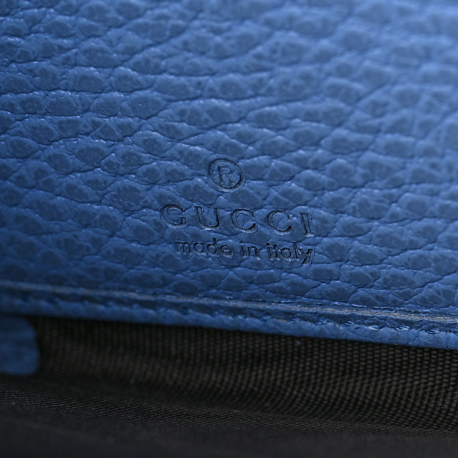 Gucci Dollar Calfskin GG Marmont Zip Around Wallet Clear Sky Blue 6 of 6