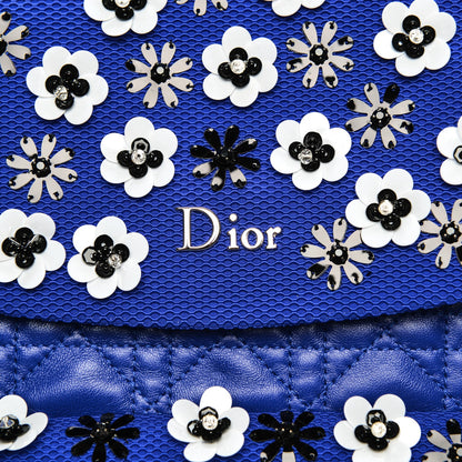 Christian Dior Lambskin Cannage Embroidered Large Stardust Backpack Blue 7 of 7