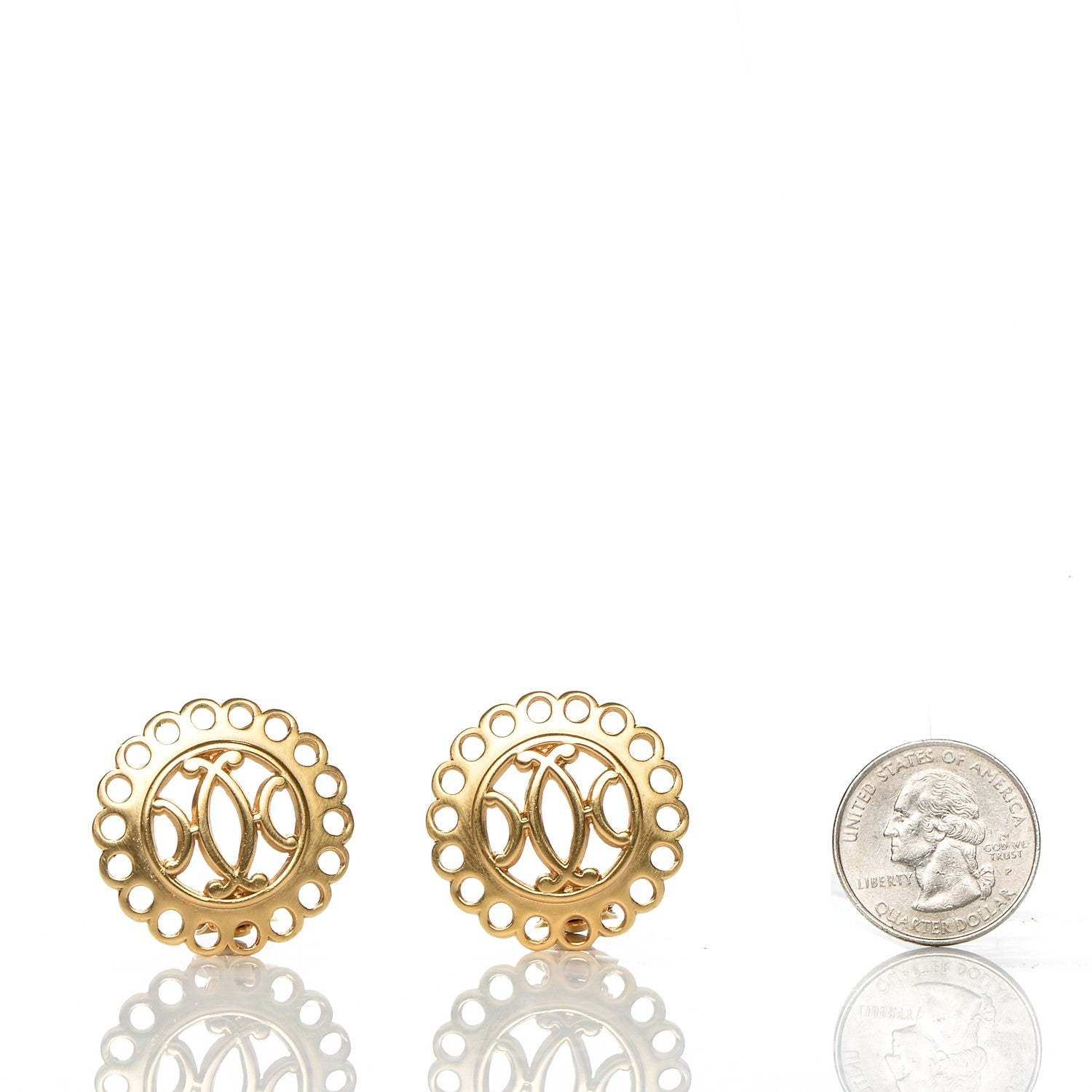 Hermes Bijouterie Fantaisie Clip On Earrings Gold 2 of 3