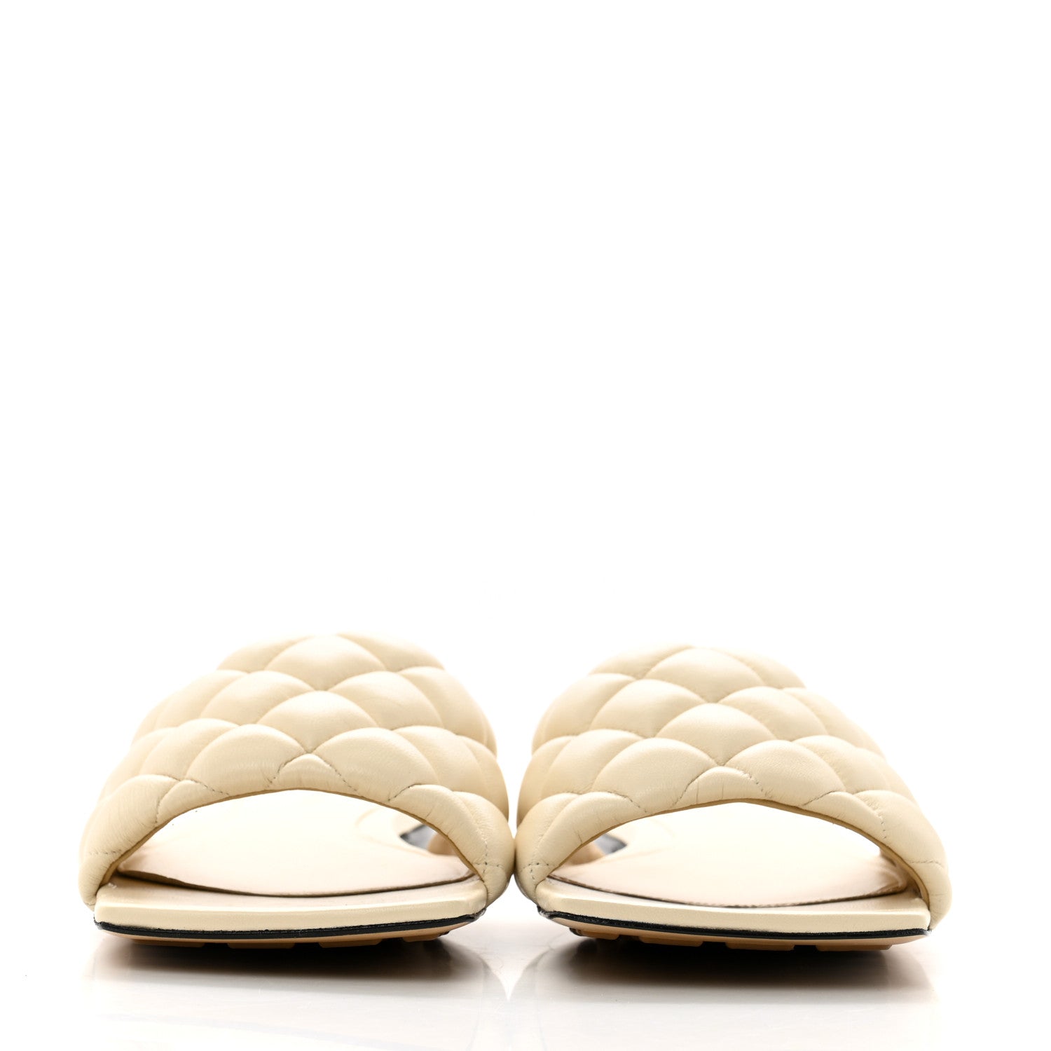 Bottega Veneta Nappa Matelasse Padded Flat Sandals 40.5 Sea Salt 3 of 8