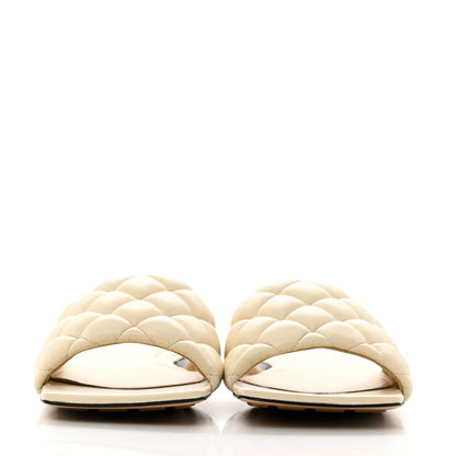 Bottega Veneta Nappa Matelasse Padded Flat Sandals 40.5 Sea Salt 3 of 8