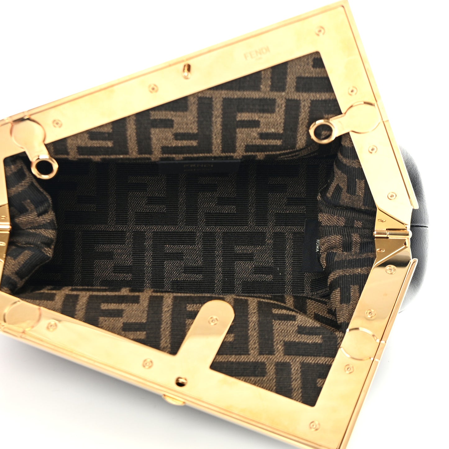 Shiny Nappa Small Fendi First Black
