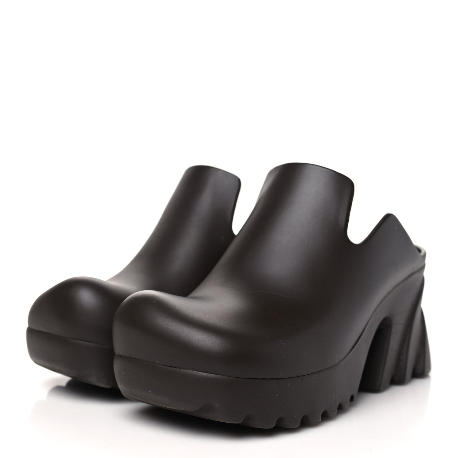 bottega veneta靴 Bottega Veneta Rubber Flash 40/95mm Clogs 39 Brown 1631199