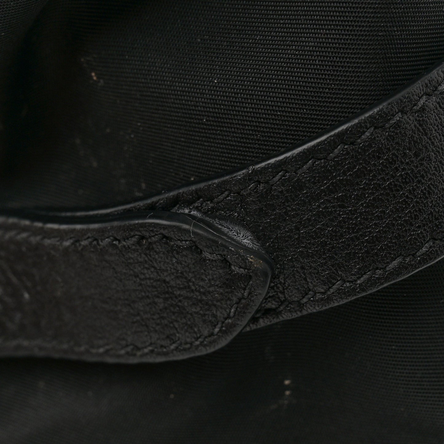 Tessuto Nylon Soft Calfskin Shopping Satchel Black