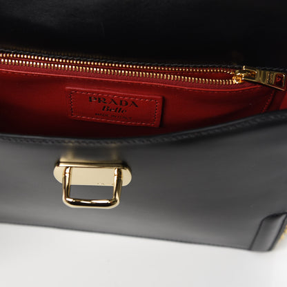 Prada City Calfskin Belle Top Handle Bag Black 9 of 11