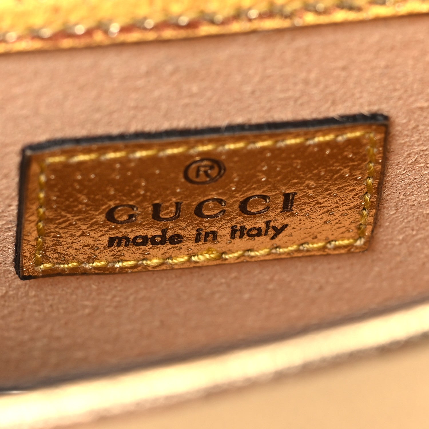 Gucci Metallic Calfskin Super Mini Dionysus Shoulder Bag Gold 6 of 7