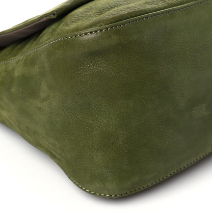 Fendi Vitello Savana Forever Mama Baguette Verde Bosco 9 of 10