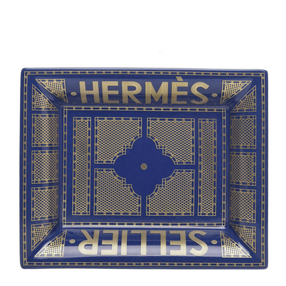 Hermes Porcelain Sellier Change Tray Bleu Roi 1 of 5