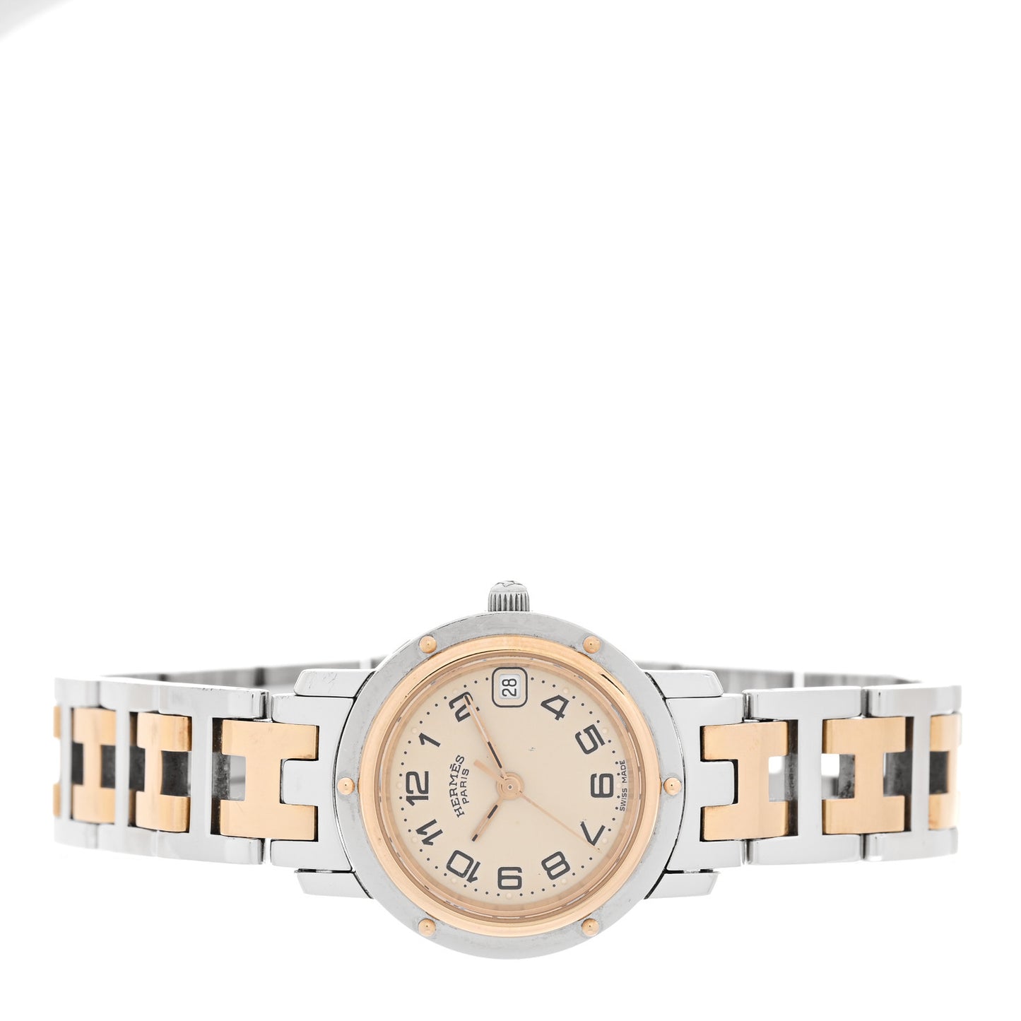 Stainless Steel 24mm Clipper Quartz Watch Gold