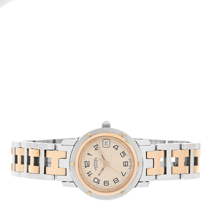 Hermes Stainless Steel 24mm Clipper Quartz Watch Gold 2 of 5