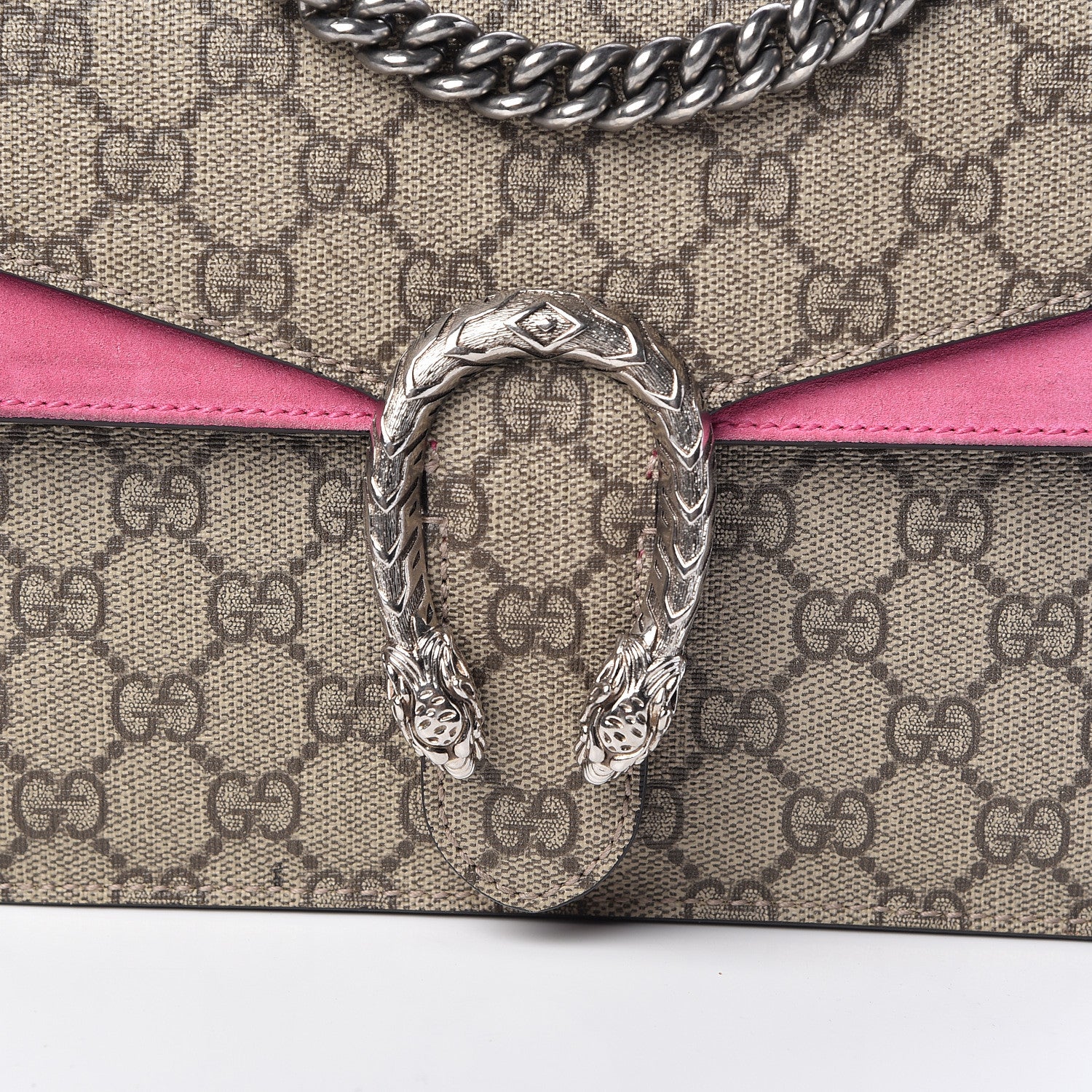 Gucci GG Supreme Monogram Mini Dionysus Shoulder Bag Pink 8 of 12