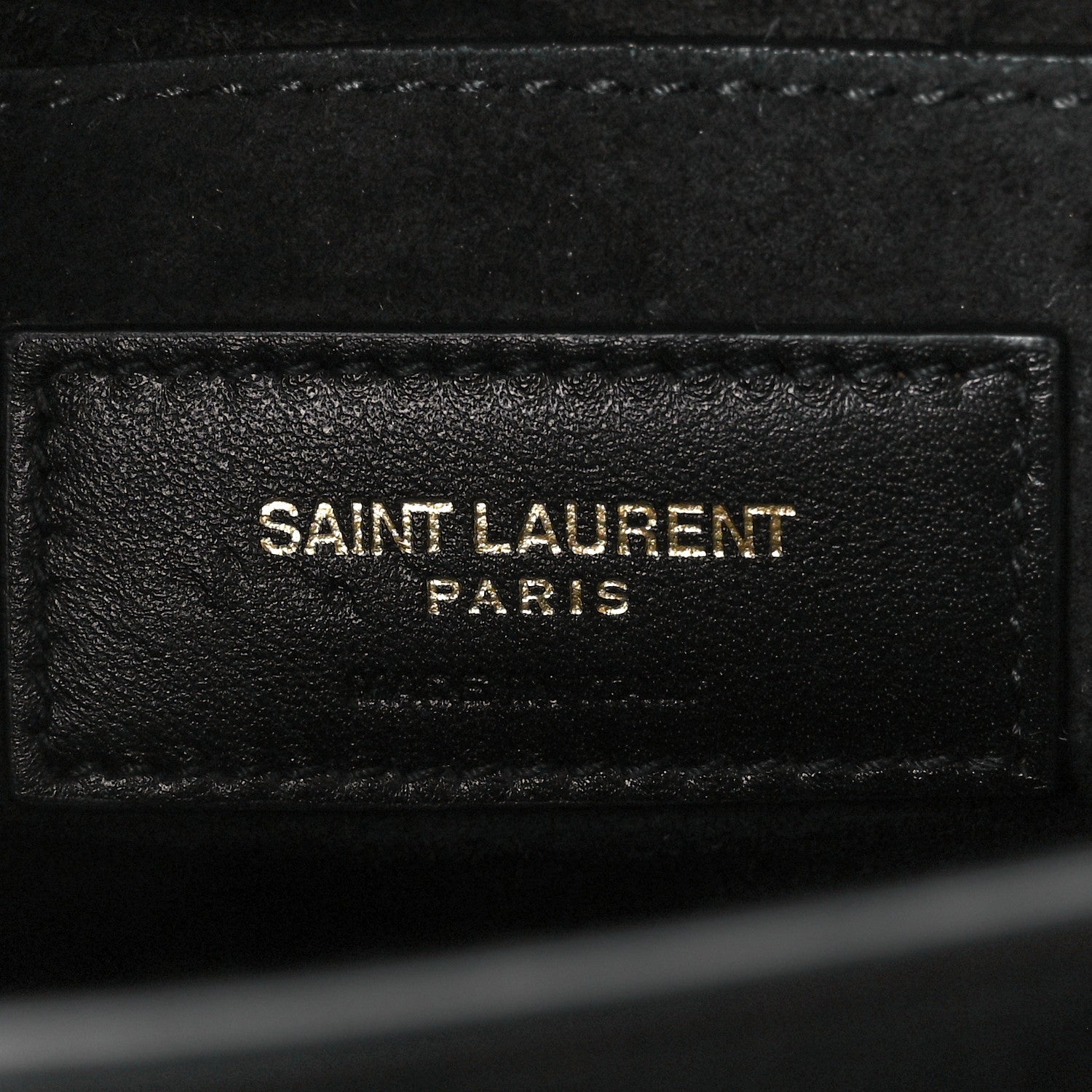 Saint Laurent Calfskin Crocodile Embossed Medium Monogram Sunset Black 8 of 16