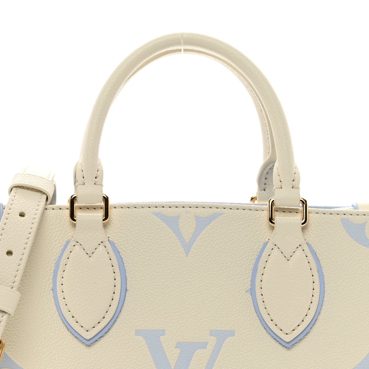 Louis Vuitton Empreinte Monogram Giant Onthego PM Latte Candy Blue 5 of 9