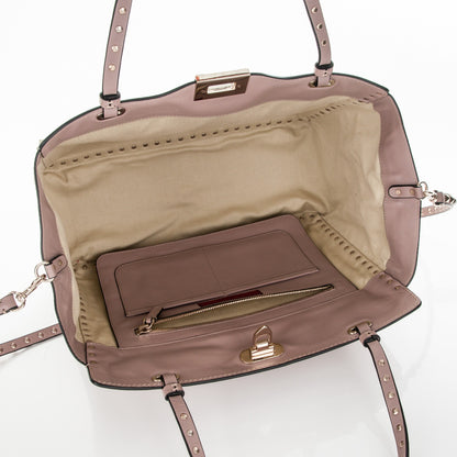 Valentino Garavani Vitello Medium Rockstud Tote Poudre 5 of 6