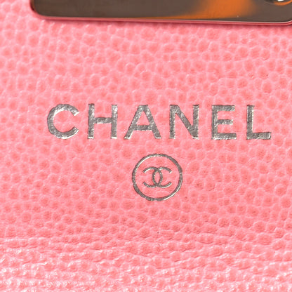 Chanel Caviar Quilted CC Box Flap Card Holder Pink 6 of 11