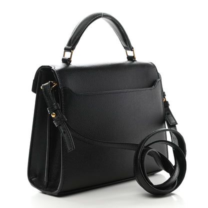 Saint Laurent Grain de Poudre Mini Classic Monogram Cassandra Top Handle Black 3 of 11