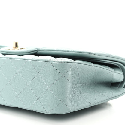 Chanel Caviar Quilted Medium Double Flap Light Blue 10 of 10