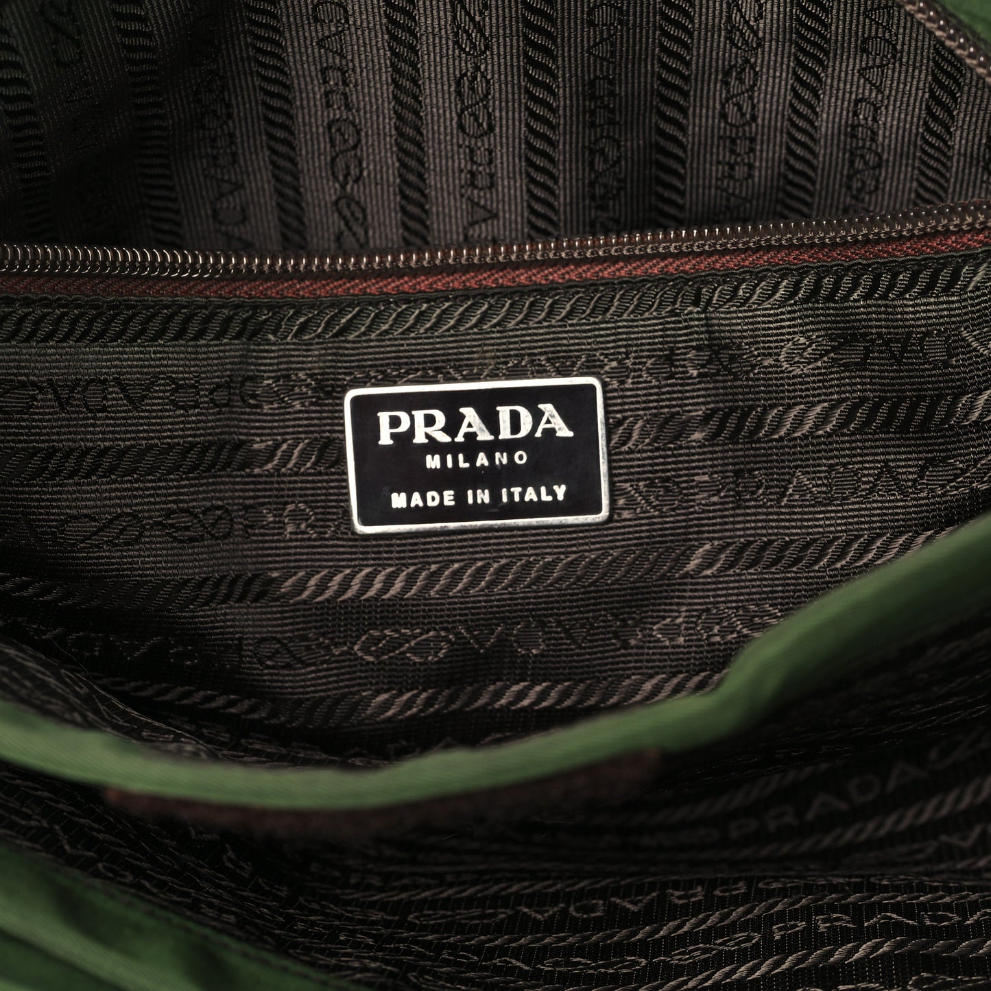 Tessuto Nylon Shopping Tote Green