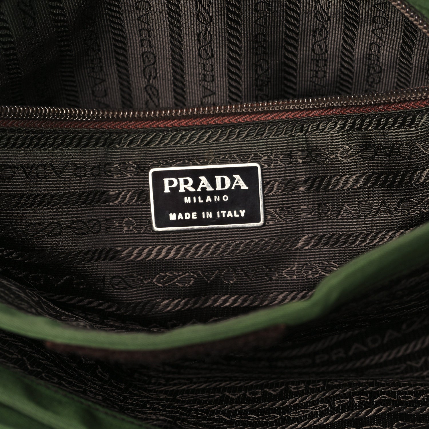Prada Tessuto Nylon Shopping Tote Green 6 of 11