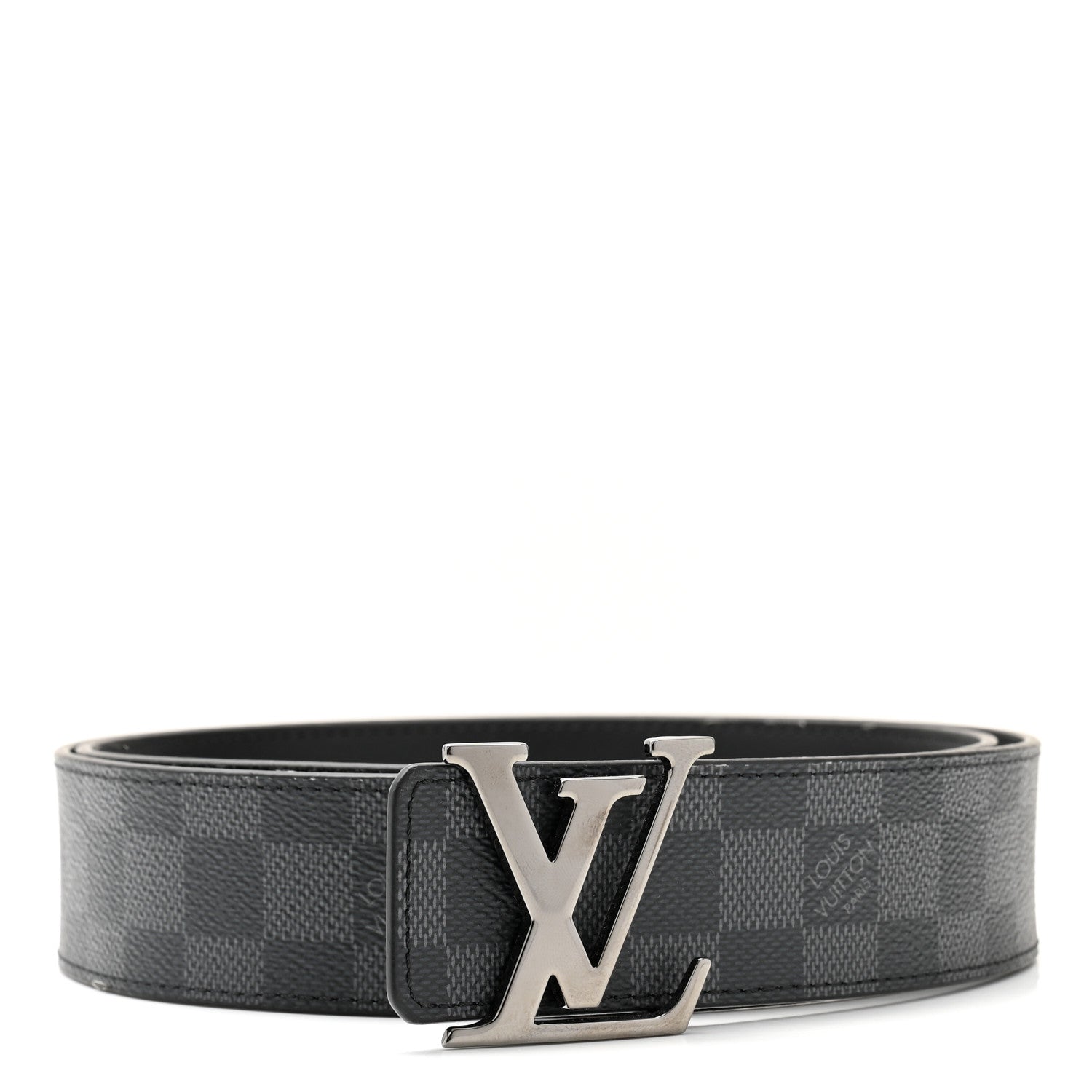 Louis Vuitton Damier Graphite 40mm LV Initiales Belt 95 38 1 of 7