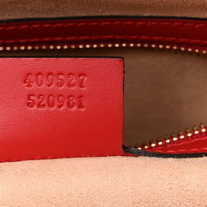 Gucci GG Supreme Monogram Rose Embroidered Medium Boston Hibiscus Red 8 of 11