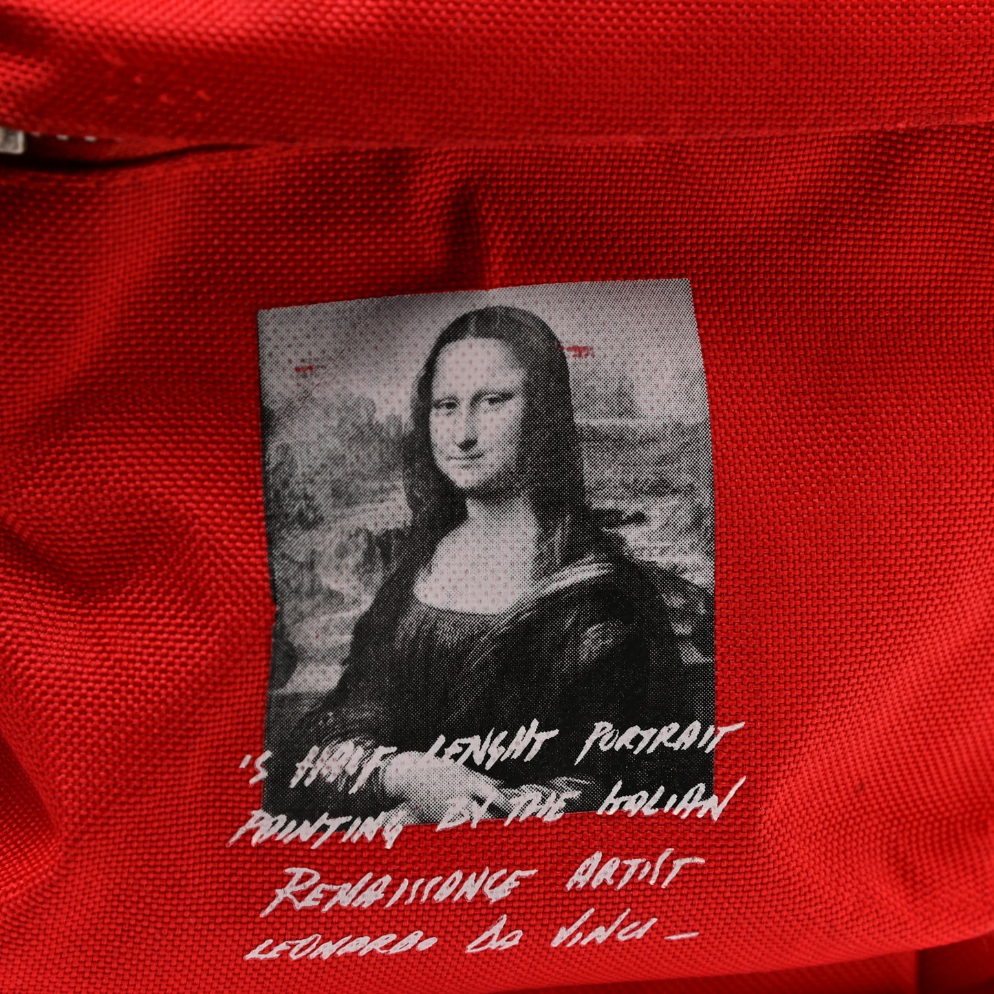 OFF-WHITE Canvas Mona Lisa Backpack Red