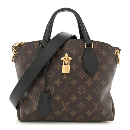 Louis Vuitton Monogram Flower Zipped Tote PM Black 1 of 12