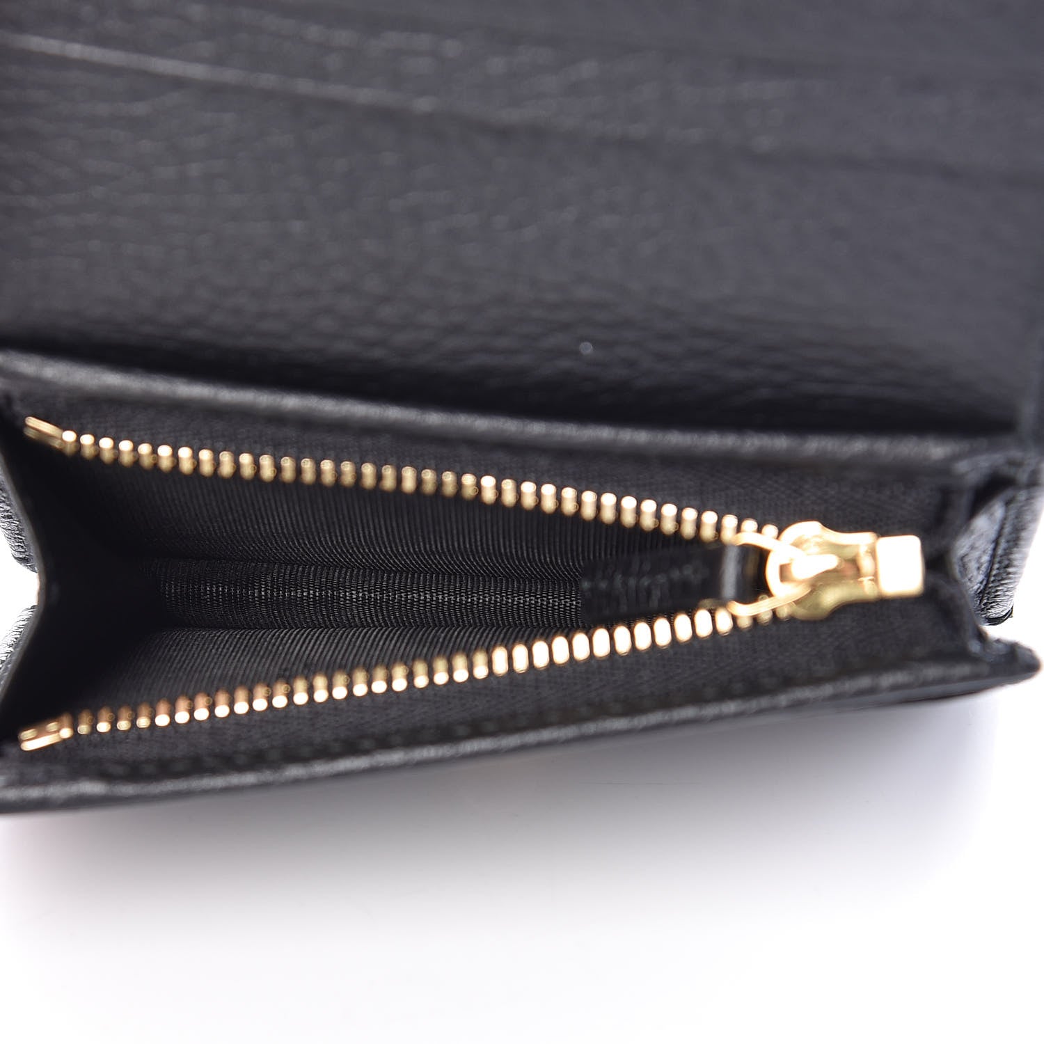 Gucci Pebbled Calfskin GG Marmont Card Case Black 5 of 9